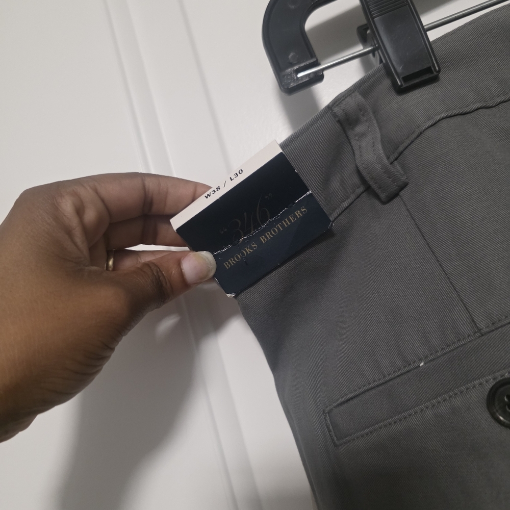 Brooks Brothers 346 Dress Pants Gray 38x30 - Picture 5 of 7